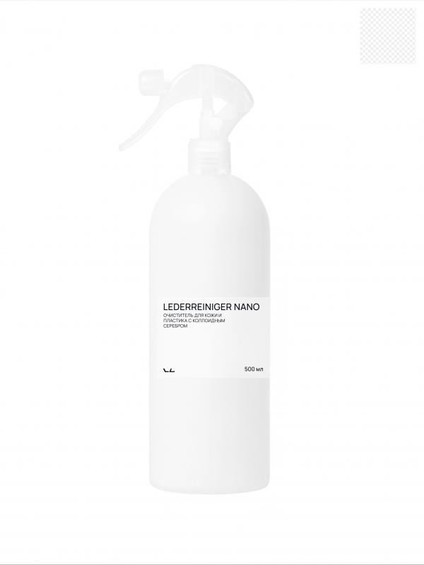 Vlotho LEDERREINIGER NANO Очиститель для кожи и пластика с наночастицами серебра (Обеззараживатель) 500 мл с курковым распылителем